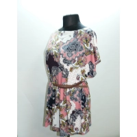 Luźna Tunika kimono DO SPODNI dekolt łódeczka wzór paisley